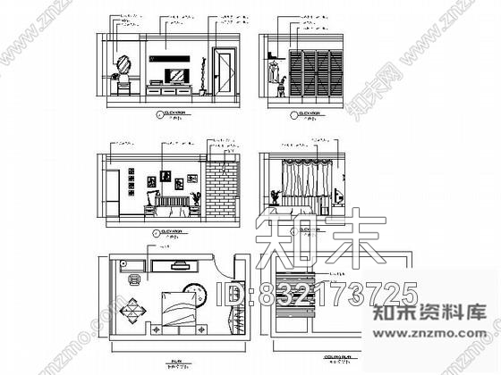 图块/节点卧室全套施工图CAD图块下载cad施工图下载【ID:832173725】