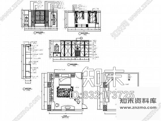 图块/节点卧室全套施工图CAD图块下载cad施工图下载【ID:832173725】