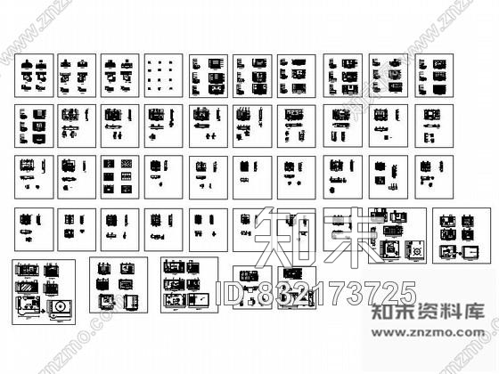 图块/节点卧室全套施工图CAD图块下载cad施工图下载【ID:832173725】