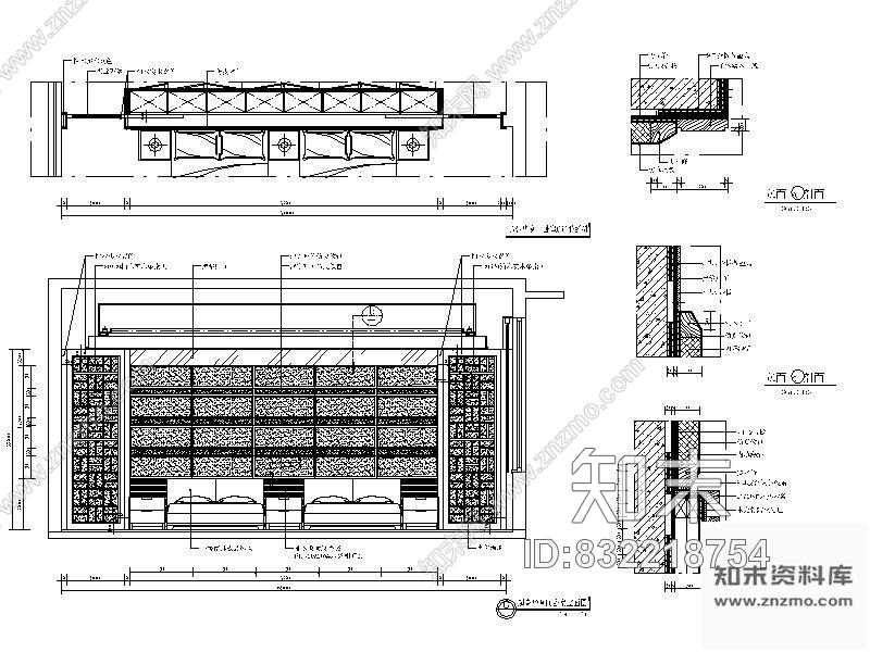 图块/节点豪华套间别墅卧室立面图cad施工图下载【ID:832218754】