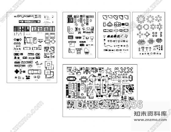 图块/节点CAD综合平面图块集cad施工图下载【ID:832312856】