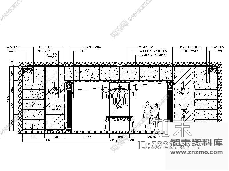 施工图上海水晶灯店面(含实景)cad施工图下载【ID:532075777】