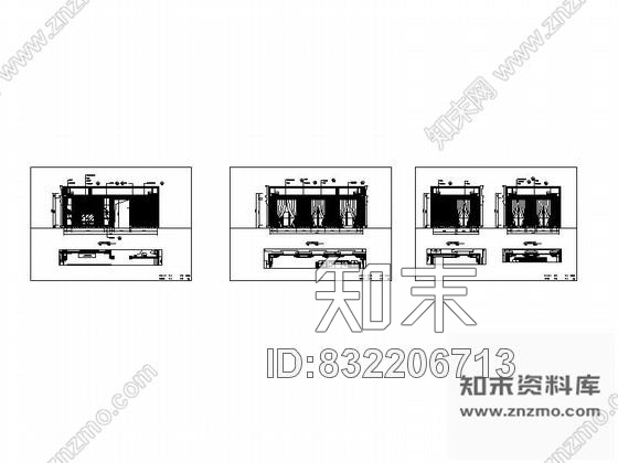 图块/节点首层会客厅立面图cad施工图下载【ID:832206713】