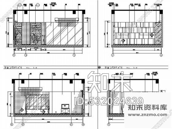 施工图重庆某现代简约酒店茶室室内精装修设计施工图cad施工图下载【ID:532024639】