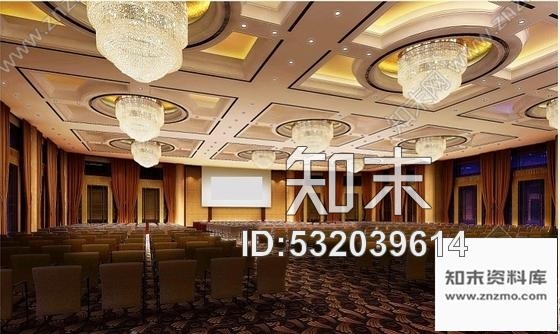 施工图昆山五星级商务酒店多功能厅装修施工图含效果cad施工图下载【ID:532039614】