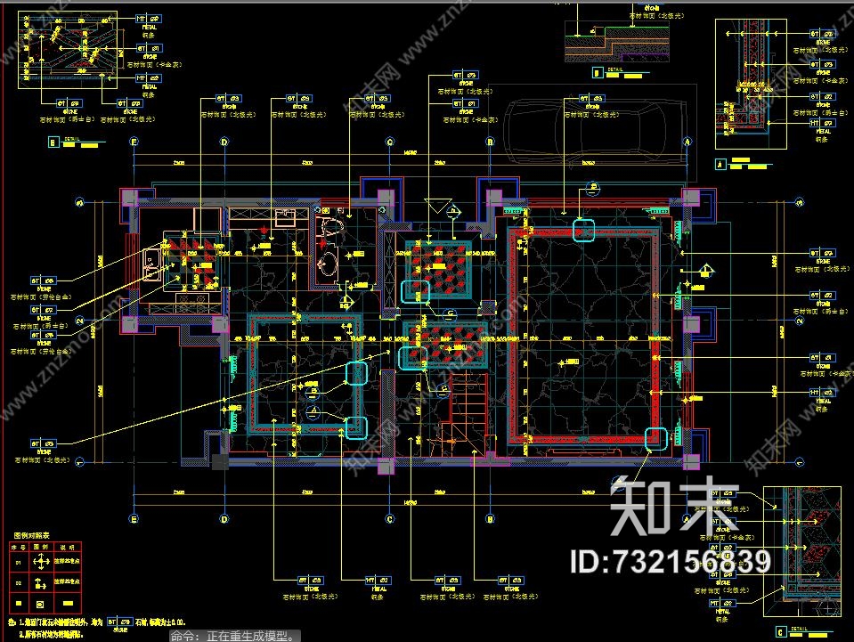 尚逸东方欧式三层别墅CAD全套施工图+实景案例cad施工图下载【ID:732156839】