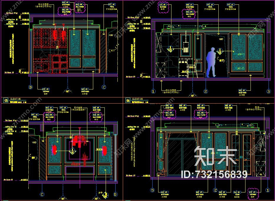 尚逸东方欧式三层别墅CAD全套施工图+实景案例cad施工图下载【ID:732156839】