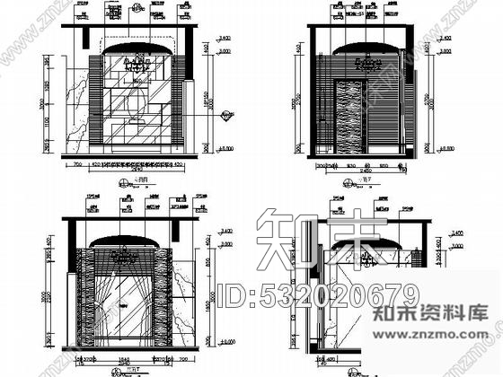 施工图江苏复古宫殿般酒店多功能厅施工图含效果图cad施工图下载【ID:532020679】