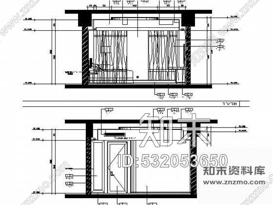 施工图温州某大酒店无障碍客房装修图cad施工图下载【ID:532053650】