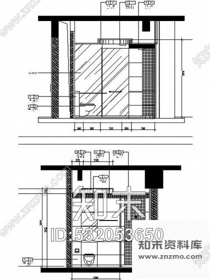 施工图温州某大酒店无障碍客房装修图cad施工图下载【ID:532053650】