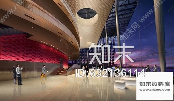 施工图无锡名师设计形态独特高档现代大剧院设计施工图含效果cad施工图下载【ID:632136114】