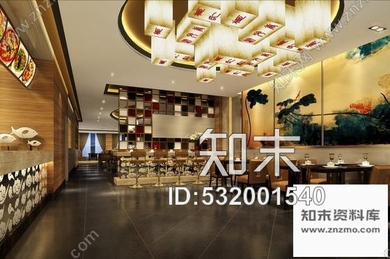 施工图某新中式百年快餐老店施工图含效果cad施工图下载【ID:532001540】