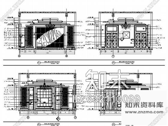 施工图苏州奢华欧式风格商务会所四层卧室休息区室内装修图含效果施工图下载【ID:632113099】