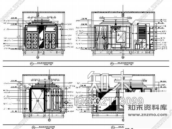 施工图苏州奢华欧式风格商务会所四层卧室休息区室内装修图含效果施工图下载【ID:632113099】