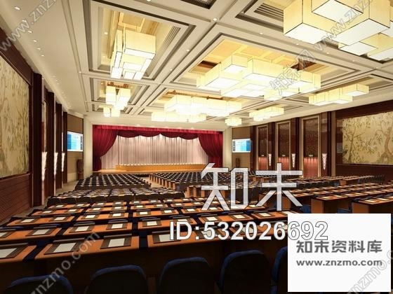 施工图吉林多功能五星级酒店高档大报告厅装修施工图含效果cad施工图下载【ID:532026692】