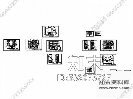 施工图湖北某地产营销售楼处装修方案cad施工图下载【ID:532075767】