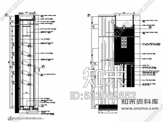 施工图澳门时尚冷酷高档餐厅施工图含高清效果图cad施工图下载【ID:532002552】