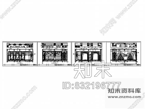 图块/节点红酒咖啡厅立面图cad施工图下载【ID:832196777】