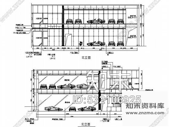 施工图福建某时尚汽车展厅室内装修施工图含效果cad施工图下载【ID:532106925】