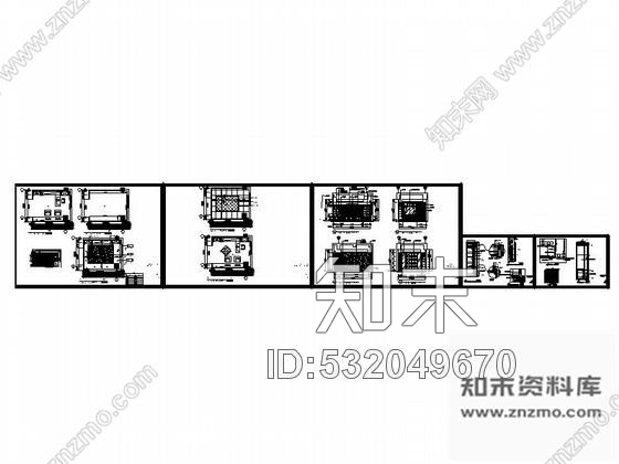 施工图精装酒店商务中心室内装修图cad施工图下载【ID:532049670】