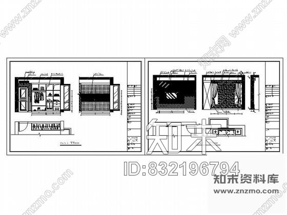 图块/节点精装老人房立面图cad施工图下载【ID:832196794】