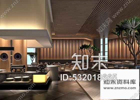 施工图杭州休闲度假酒店细节十足自助餐厅室内施工图含效果图cad施工图下载【ID:532018665】