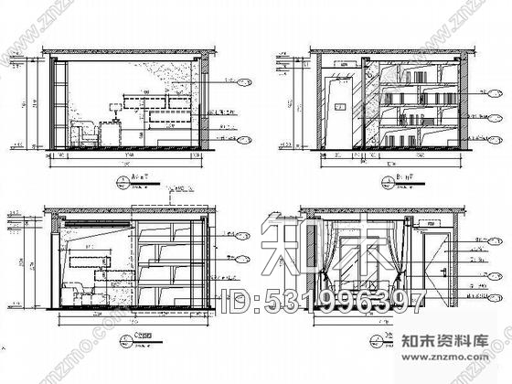 施工图南京三层现代极简式别墅样板房装修图cad施工图下载【ID:531996397】