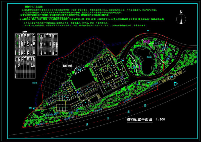 免费某度假村绿化方案平面图cad图纸施工图下载【id:149689144】