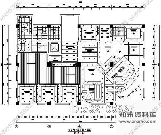 施工图某办公室方案图cad施工图下载【ID:532105837】