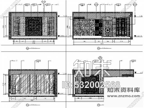 施工图吉林中式古典风格文体中心茶楼室内装修图cad施工图下载【ID:532002568】