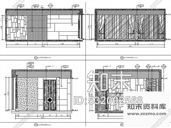 施工图吉林中式古典风格文体中心茶楼室内装修图cad施工图下载【ID:532002568】