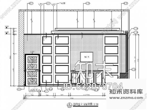 施工图成都售楼中心签约室装修图cad施工图下载【ID:532078704】