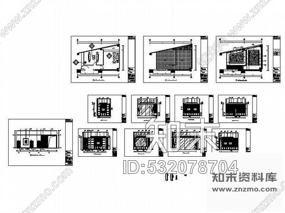 施工图成都售楼中心签约室装修图cad施工图下载【ID:532078704】