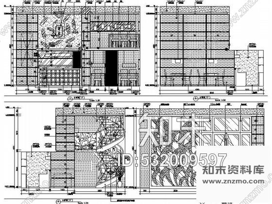 施工图某小馆餐厅室内装修图cad施工图下载【ID:532009597】