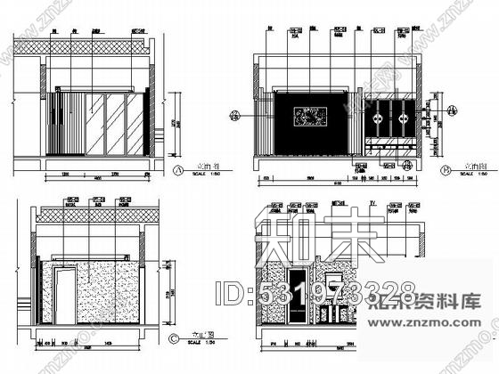 施工图江苏低密度住宅小区独栋新中式两层别墅装修施工图cad施工图下载【ID:531973328】