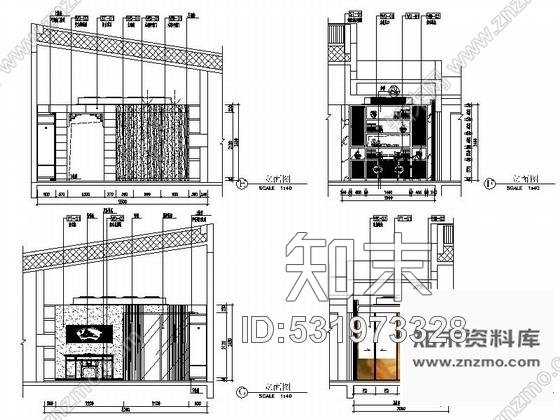 施工图江苏低密度住宅小区独栋新中式两层别墅装修施工图cad施工图下载【ID:531973328】