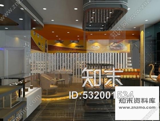 施工图四川美味西饼屋面包店装修CAD施工图含效果cad施工图下载【ID:532001534】