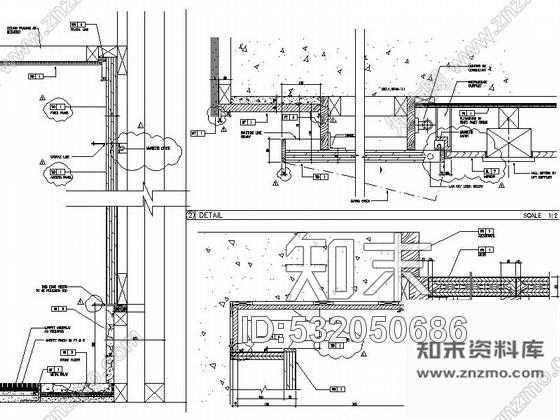 施工图广州某国际酒店电梯厅装修图cad施工图下载【ID:532050686】