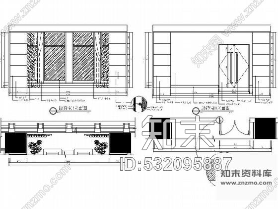 施工图某大厦48平方接待室装修图含效果施工图下载【ID:532095887】