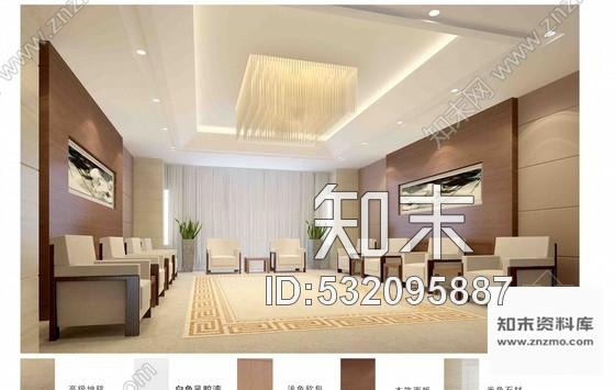 施工图某大厦48平方接待室装修图含效果施工图下载【ID:532095887】