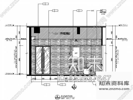 施工图广东某豪华商务酒店行政酒廊室内装修施工图cad施工图下载【ID:532037647】