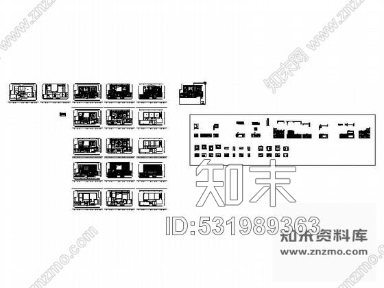 施工图异域风三层别墅室内装修图cad施工图下载【ID:531989363】