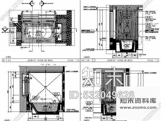 施工图泰国风客房双床间室内装修图施工图下载【ID:532049628】