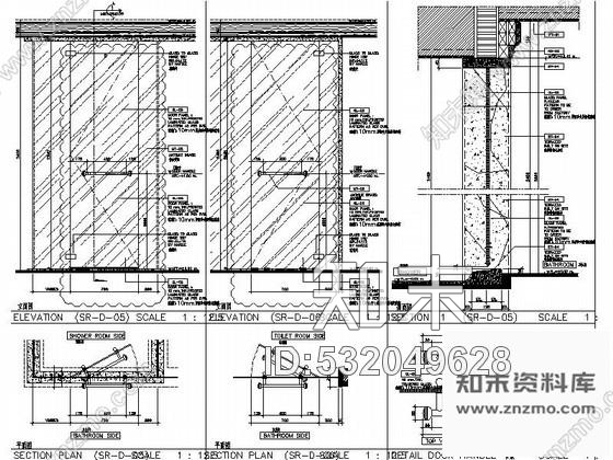 施工图泰国风客房双床间室内装修图施工图下载【ID:532049628】