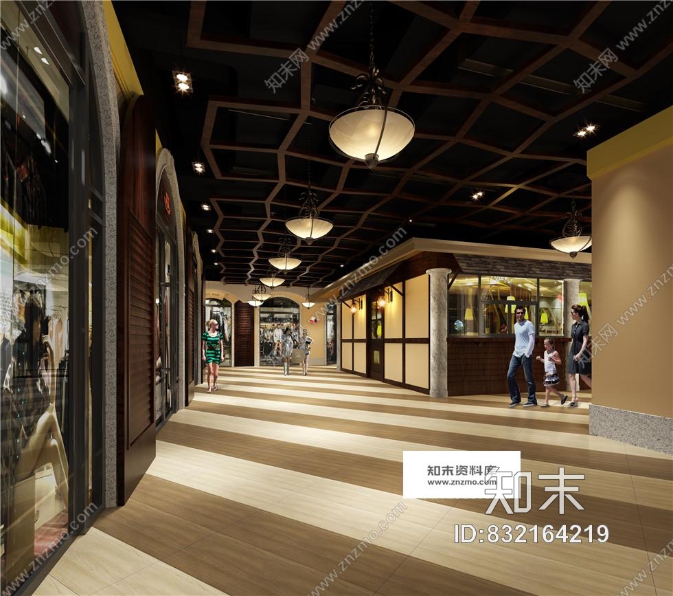 珠海岭秀城商场1F-3F欧式奢华全套施工图含效果图cad施工图下载【ID:832164219】