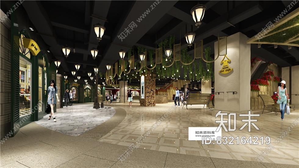 珠海岭秀城商场1F-3F欧式奢华全套施工图含效果图cad施工图下载【ID:832164219】
