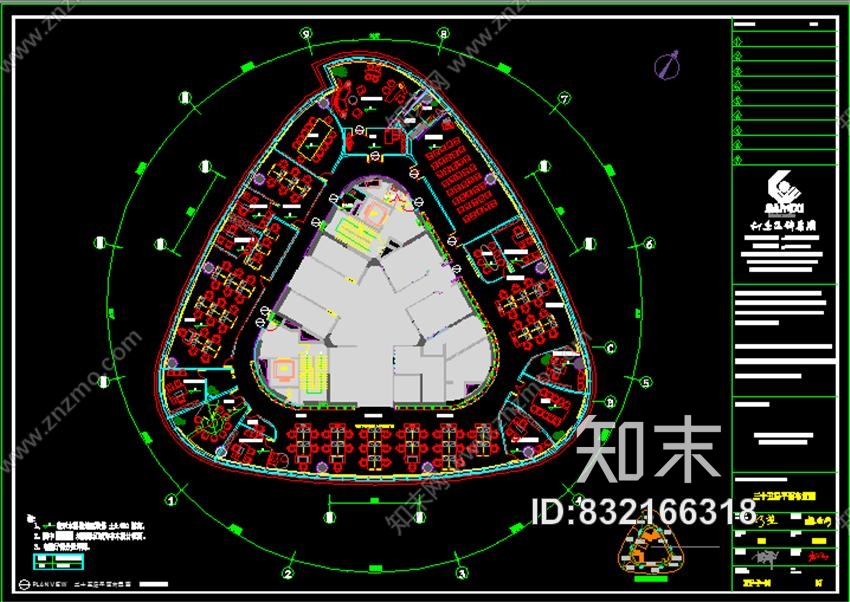 城市组新力置地·南昌朝阳新城办公楼cad施工图下载【ID:832166318】