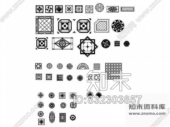 图块/节点全套室内家居平面CAD图块下载施工图下载【ID:832303857】