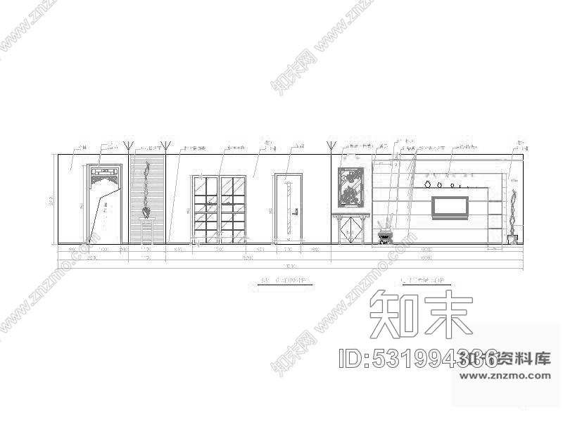 施工图中式风格双层别墅装修图cad施工图下载【ID:531994336】