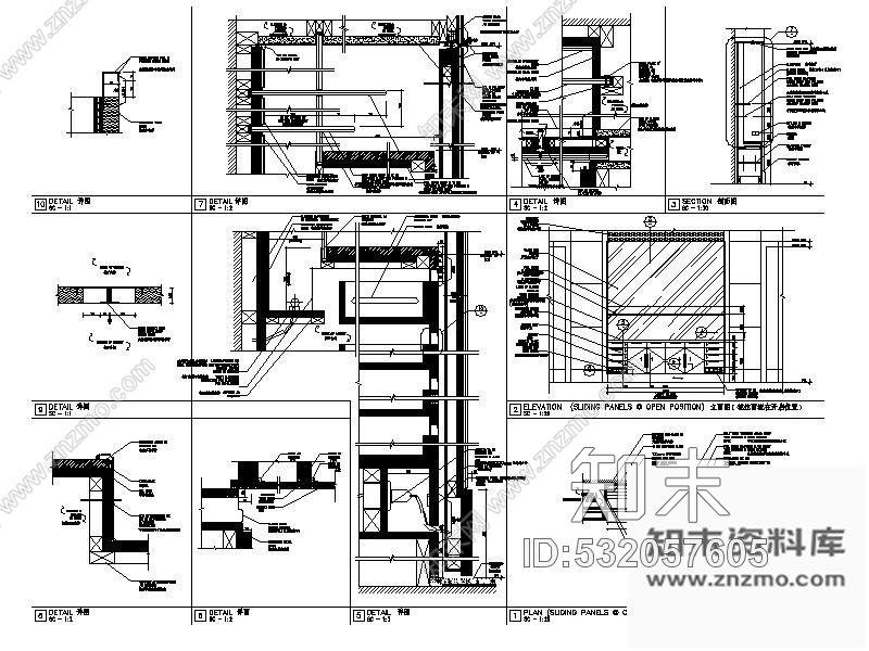 施工图北京某饭店宴会厅室内装修图cad施工图下载【ID:532057605】